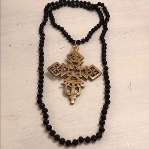 Vintage cross pendant necklace